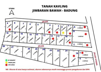 Tanah Kavling di Jimbaran, bisa Sea View , harga 450jt/are