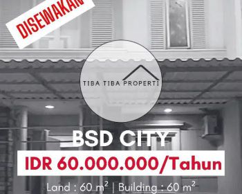 DISEWAKAN RUMAH VANYAPARK BSD CITY CLUSTER ASANA