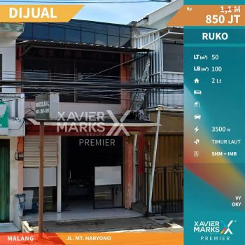 DIJUAL Ruko Strategis Murah di Nol Jl MT Haryono Dinoyo Malang