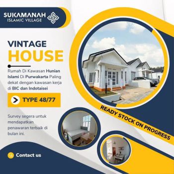 Rumah Minimalis Sukamanah Islamic Village di Purwakarta