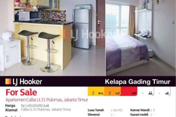 Apartemen Callia Lt.31 Pulomas, Jakarta Timur
