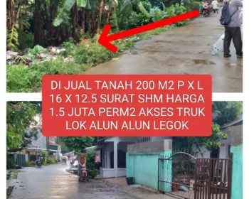 Di jual tanah dekat alun alun legok tangerang