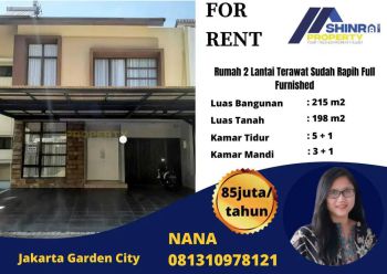 Rumah Rapih Terawat Siap Huni di JGC, Jakarta Garden City