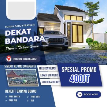 (RUMAH CLUSTER DEKAT BANDARA DAN KOTA SOLO 3 MENIT DARI AURI)