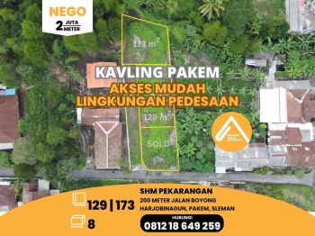 Tanah Kavling Pakem Dekat Jalan Boyong Akses Mudah