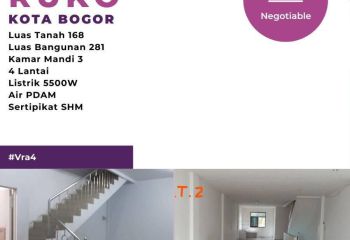 Dijual Cepat Ruko Paling Strategis, Siap Pakai Di Kota Bogor