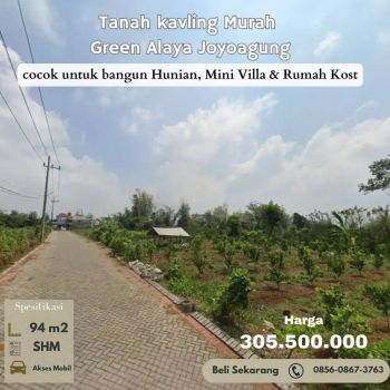 Kavling Joyoagung 5 Menit Mall Dinoyo Surat SHM