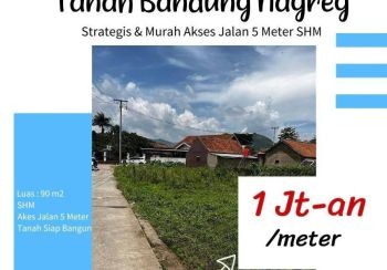 Tanah Strategis 700 meter Stasiun Nagreg Bandung SHM