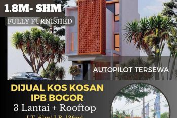 DIJUAL KOS-KOSAN di BOGOR SHM Dekat IPB Dramaga, PINGGIR JL 300meter Gate 9KT