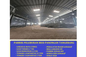 Jual Pabrik Peleburan Besi Panongan Tangerang