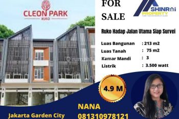 Ruko Luas Hadap Jalan Utama Sudah Rapih Siap Survei Lokasi di Jgc