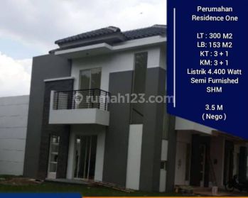 Dijual Rumah 2 Lantai Residence One, Serpong. Tangerang