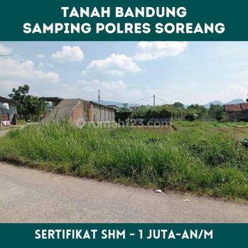Tanah Bandung Soreang Samping Gerbang Polres Soreang 1 Jutaan