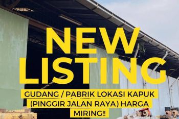 DIJUAL GUDANG / PABRIK DI PINGGIR JALAN RAYA DAERAH KAPUK JAKARTA BARAT
