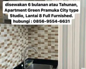 Disewakan Apartemen Green Pramuka City lantai rendah