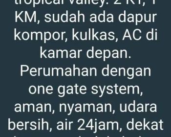 Di sewakan rumah Citra Grand City palembang