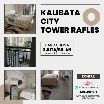 Disewakan Murah Unit Apartemen Tipe Studio Kalibata City Tower Rafles