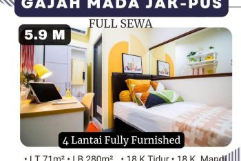 RUMAH KOST DIJUAL 17 Kamar FULL SEWA di GAJAH MADA JAK-PUS Fully Furnished 300 5