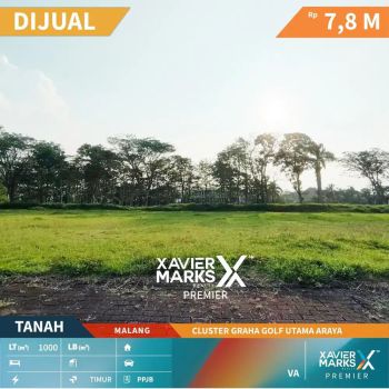 M061 Dijual Tanah Kavling Siap Bangun, Cluster Graha Golf Utama Araya