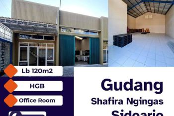 Dijual Gudang Shafira Ngingas Dekat Tol dan Jalan Nasional di Sidoarjo – The