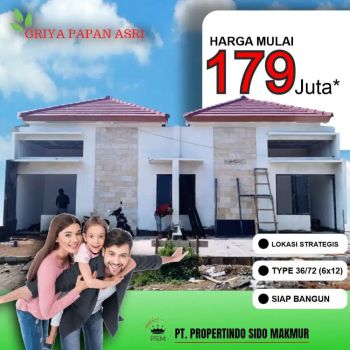 Rumah Siap Bangun di Griya Papan Asri Mojosari arah PACET Promo UMROH