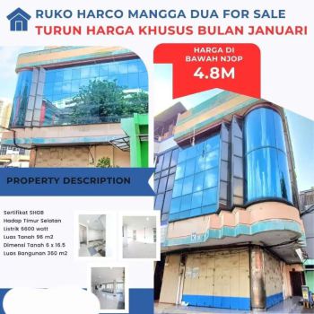 Di jual ruko harco mangga dua jakarta