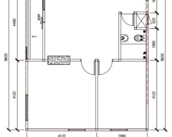 Dua Bedroom creativo Apartemen unit sangat Luas