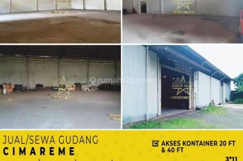 450 Jt Disewakan Gudang Cimareme Luas 2020 M2 Akses Kontainer 20 Dan 40 Feet