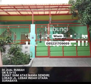 Dijual rumah 2 lantai BU cepat Surabaya