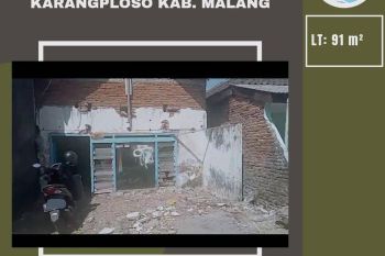 TANAH ADA BEKAS BANGUNAN RUMAH HARGA BAGUS DI KARANGPLOSO KABUPATEN MALANG.