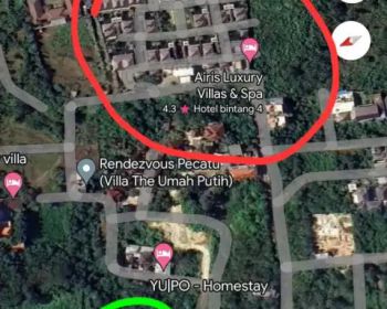 198m2 dekat villa airis resort ungasan Bali