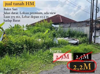 Tanah Premium Lokasi Semarang Atas Bukit Sari