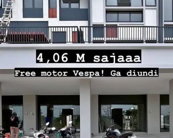 Ruko hadap boulevard 5x20 3lt melody commercial view danau summarecon