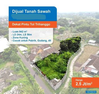Dijual tanah dekat Ringroad Utara