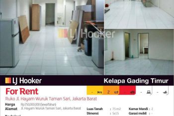 Ruko Jl. Hayam Wuruk Taman Sari, Jakarta Barat