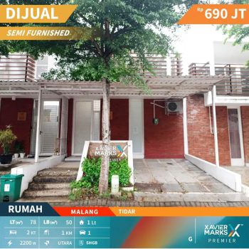 Dijual Murah Rumah Terawat Semi Furnish di Tidar Malang