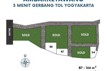 Tanah Kavling Perumahan; 2 Menit Exit Tol Gamping, Siap Ajb