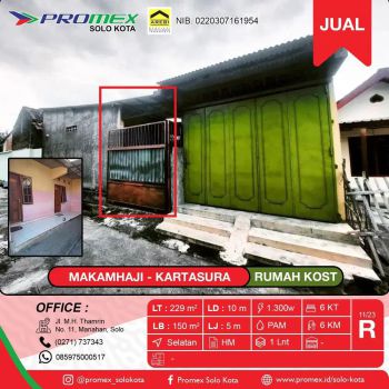 Dijual Rumah Kost murah di Makam Haji Kartasura