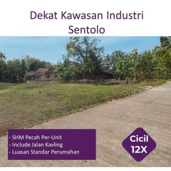 Termurah : Dekat Pasar Sentolo Jogja: Bisa Angsur Tanpa Bunga