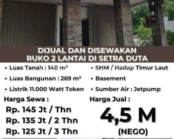 Ruko 2 Lantai di Setra Duta