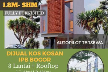 DIJUAL KOS-KOSAN di BOGOR SHM Dekat IPB Dramaga, PINGGIR JL 300meter Gate 9 KT