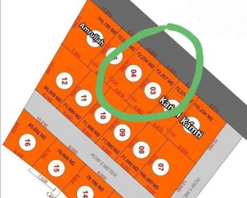 Dijual cepat 2 tanah kavling pinggir jalan dekat kampus ipb bogor