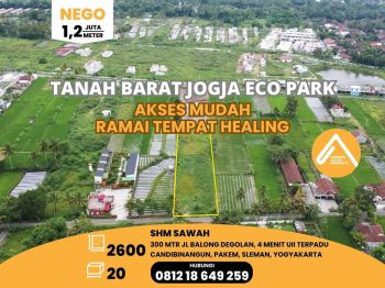Tanah Pakem Barat Jogja Ecopark Akses Mudah Udara Sejuk Asri