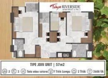 Disewakan Harga Murah Apartmen Tokyo Pik 2 Tipe 3br 20jt th