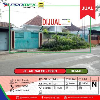 Jual Rumah luas Tengah kota jl Abdul Rahman Saleh Balapan Solo