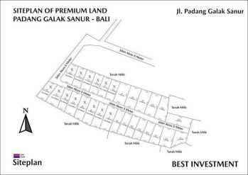 Tanah Kavling Lokasi Strategis di Jl padanggalak Sanur