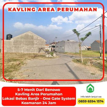 Tanah Kavling Murah - Kavling Barat Surabaya Area Perumahan Padat