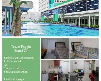 Sewa murah 3 Jt/Bulan Unit Apartrmen Green Pramuka City Tower Fagio