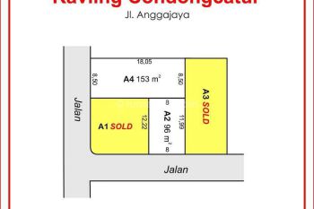 Tanah di Jl Anggajaya, Sleman SHM 96 m² Condongcatur