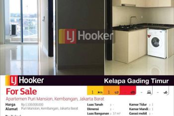 Apartemen Puri Mansion Tower A Amethyst Lantai 35 Kembangan, Jakarta Barat